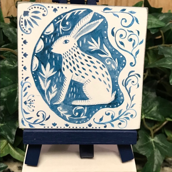 Primitives by Kathy Other - RABBIT PICTURE WITH EASEL FOR  DECOR AND EASTER